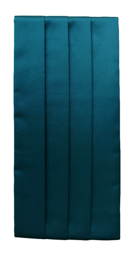 Bottle Green Satin Cummerbund